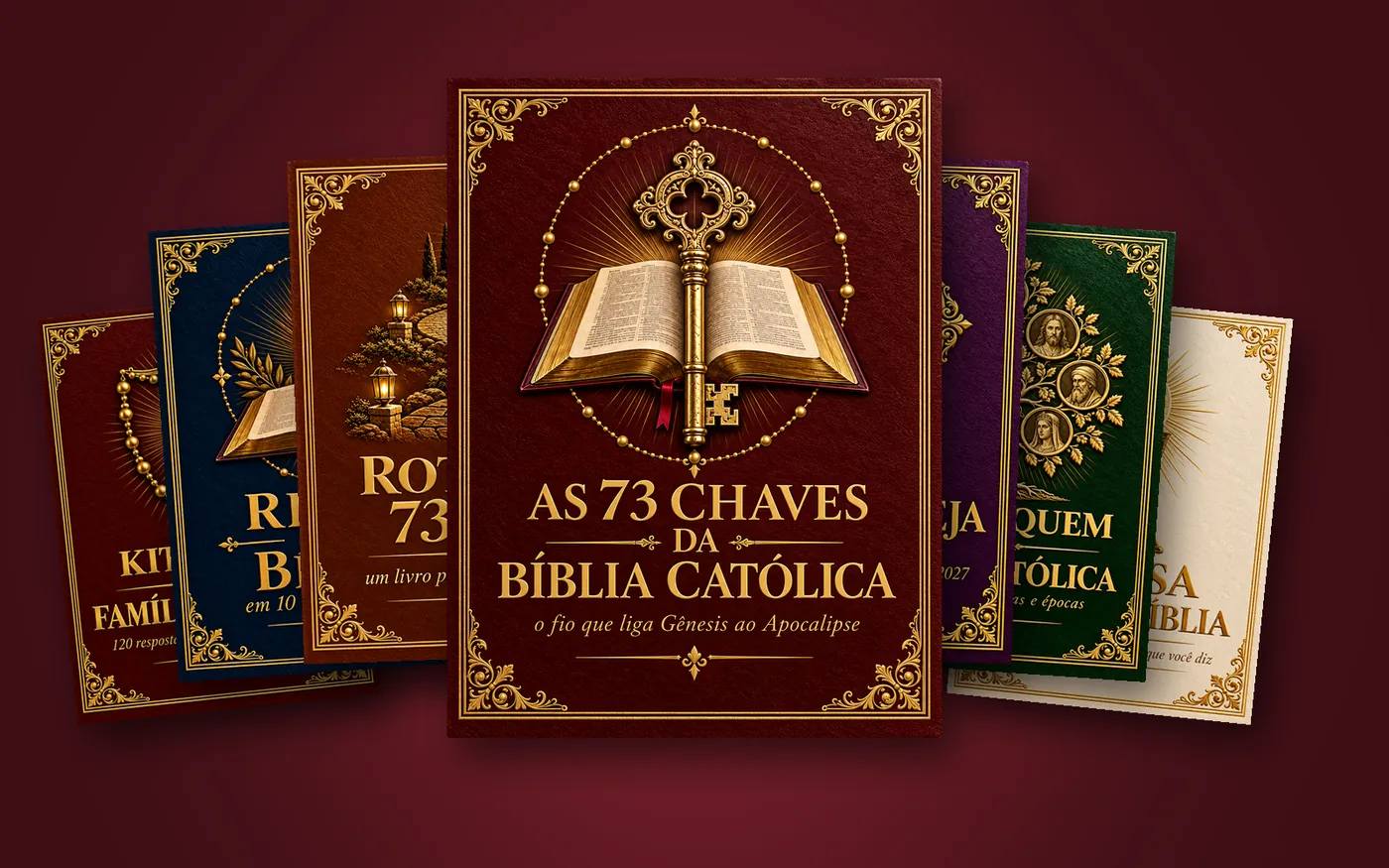 As 73 Chaves e os bônus: Rota dos 73 Dias, O Ano da Bíblia na Igreja, A Missa Está na Bíblia, Quem é Quem, Rezar com a Bíblia e Kit Defesa